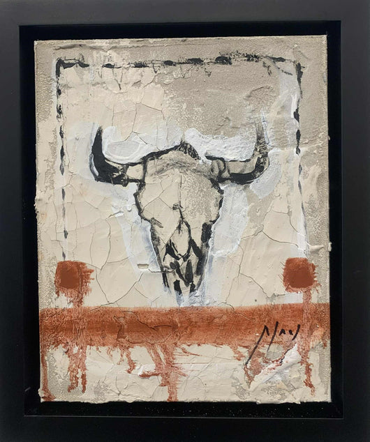 Bison Skull - Mixed Media