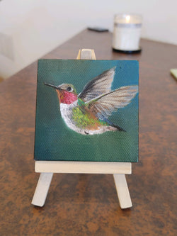 Hummingbird - Mini - Oil on Canvas
