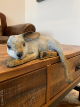 Large Laying Bunny - Bronze