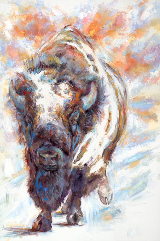 Sunset Warrior - Canvas Giclee Print