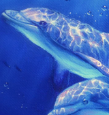 Dolphin Magic - Limited Edition Canvas Giclee Print