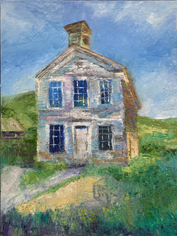 Bannack Schoolhouse-Oil on Canvas