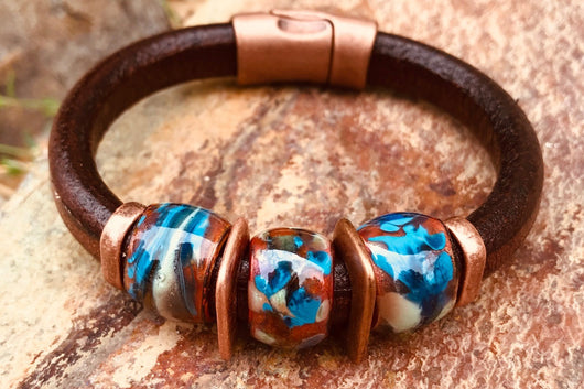 Copper River Bracelet - Montana Leather Designs