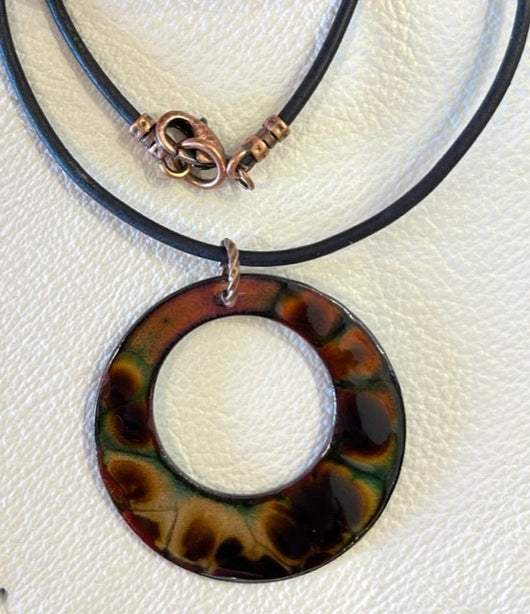 Embers Hoop Necklace - Montana Leather Designs
