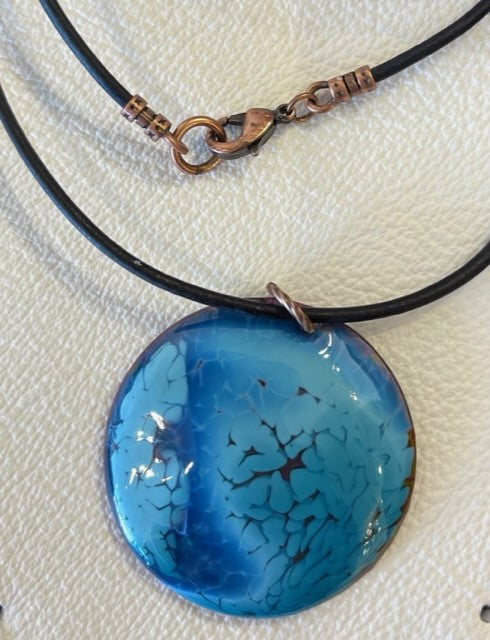 Lagoon Circle Necklace - Montana Leather Designs