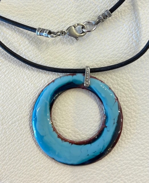 Lagoon Hoop Necklace - Montana Leather Designs