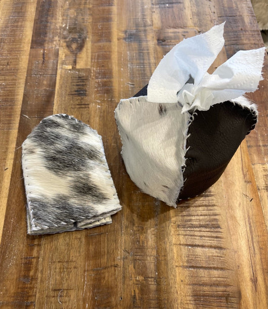 Hair on Hide Tissue Box Cover