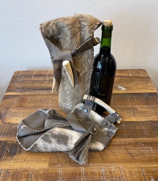 Wine Bag, Hair on Hide