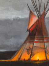 Bison Lodge Study - Oil on Canvas