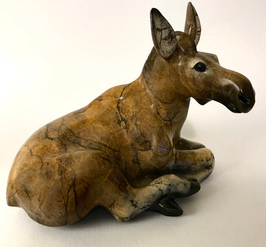 Bee Bee - Moose Calf Sculpture - Bronze
