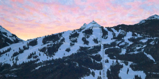 Cotton Candy Skies over Aspen - Oil on Canvas