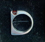 Mozambique Garnet Sterling Ring - Handcrafted Jewelry