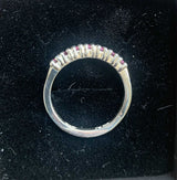 Rhodolite Garnet Sterling Melee Ring - Handcrafted Jewelry
