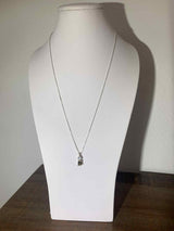 Golden Sapphire and Lab Diamond Pendant - Handcrafted Jewelry