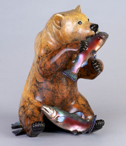 Hairy the Hoarder - Grizzly Sculpture - Bronze