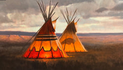 High Desert Lodges - Oil on Canvas