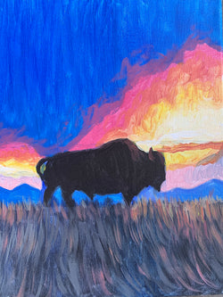 Bison Sketch - Plains Silhouette #1