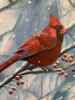 Cardinal Sketch - Winter Cardinal