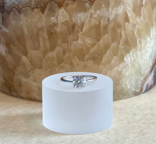 1.2 ct Moissanite Ring Sterling Silver