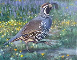 Spring Quail - Original Oil on Canvas