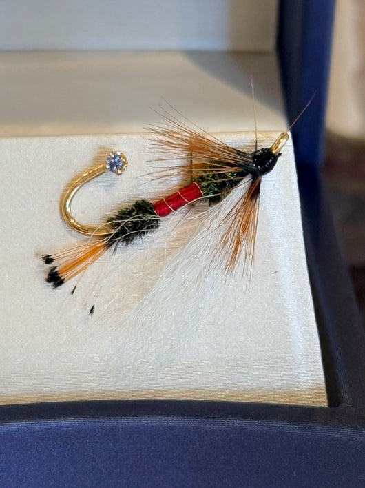 14ky Yogo Sapphire Hat Pin,  