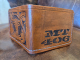 MT 406 Tooled Wallet - Handcrafted Leather