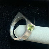 Peridot Sterling Ring - Handcrafted Jewelry