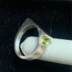 Peridot Sterling Ring - Handcrafted Jewelry