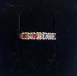 Rhodolite/Tsavorite Garnet Ring - Handcrafted Jewelry