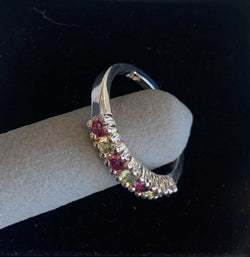 Rhodolite/Tsavorite Garnet Ring - Handcrafted Jewelry