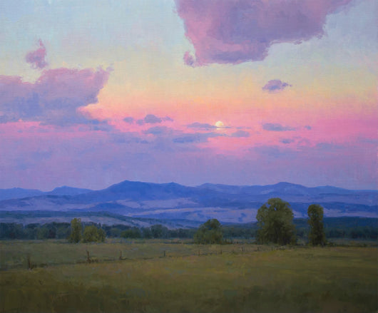 Sapphire Moonrise - Oil on Panel