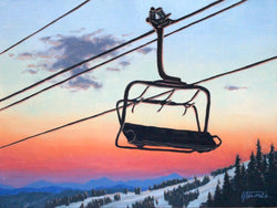 Twilight On the Slopes - Oil on Canvas
