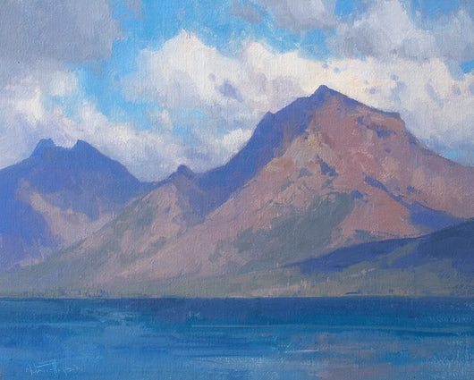 Windswept Mt. Brown - Oil on Panel