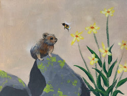 Small Animal Sketch - A Pika & A Bumblebee