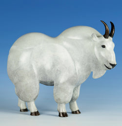 King of the Mountain - Goat Sculpture - Bronze