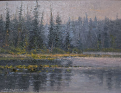 Smoky Haze on the Lake - Oil on Canvas