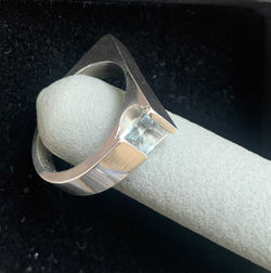 Aquamarine Sterling Ring - Handcrafted Jewelry
