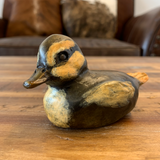 Swimming Duckling - Bronze