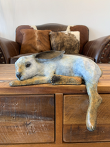 Large Laying Bunny - Bronze