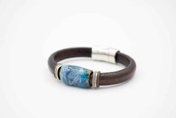 Blue Prairie Bracelet - Montana Leather Designs