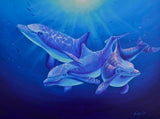 Dolphin Magic - Limited Edition Canvas Giclee Print