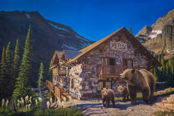 Sperry Chalet - Glacier National Park - Limited Edition Canvas Giclee Print