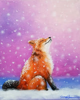 Winter Fox II Study - Oil on Canvas