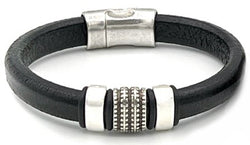 Bozeman Black Bracelet - Montana Leather Designs