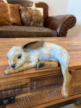 Large Laying Bunny - Bronze