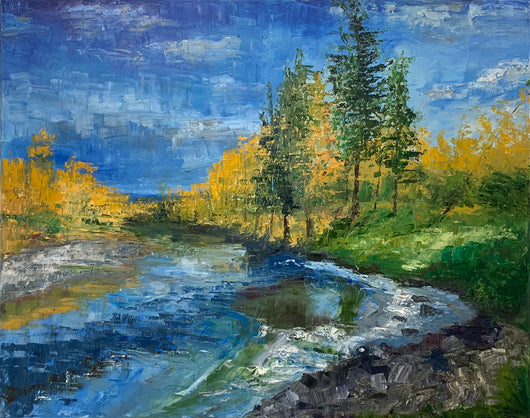 Fall on the Bitterroot - Oil on Canvas