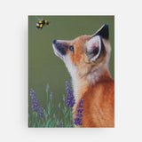 Little Fox and Bumblebee Notecard